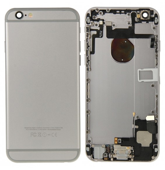 Back Housing Cover Assembly for iPhone 6 (Grey)(With Logo)