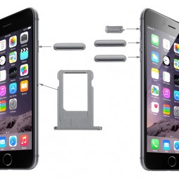 Original Card Tray + Buttons for iPhone 6 (Grey) at 7,90 €