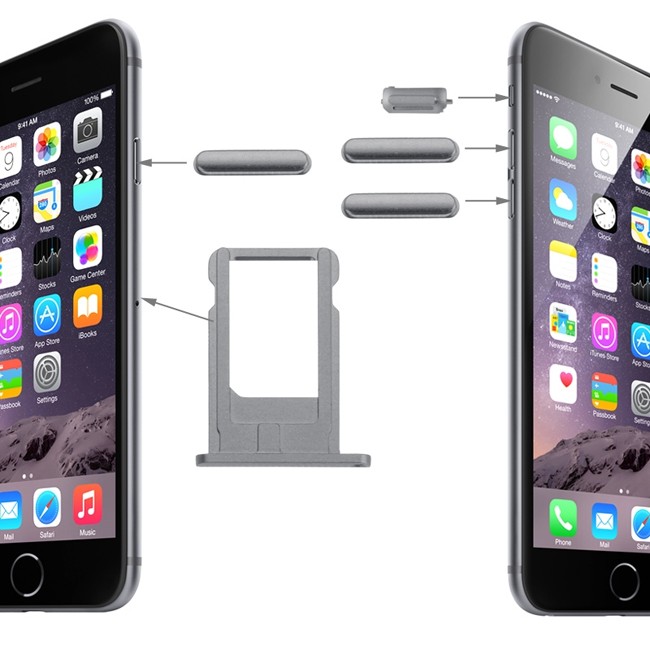 Tiroir SIM + boutons original pour iPhone 6 (Gris) à 7,90 €