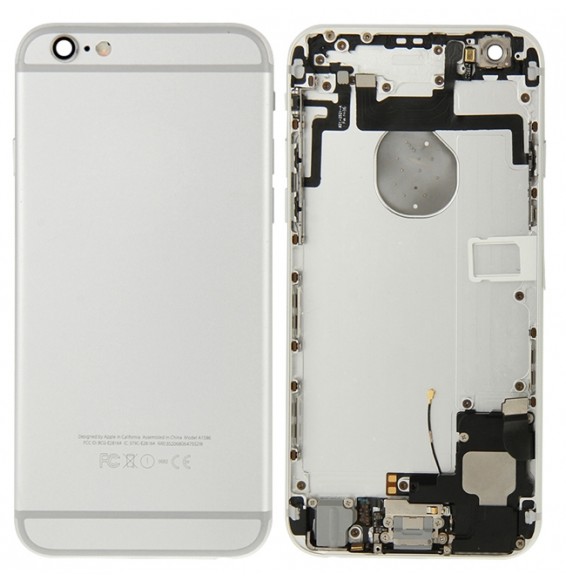 Back Housing Cover Assembly for iPhone 6 (Silver)(With Logo)