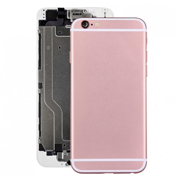 Full Back Housing Cover for iPhone 6 (Rose Gold)(With Logo)