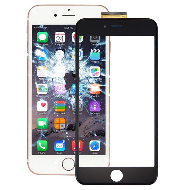 Touchscreen glas met lijm voor iPhone 6s Plus (Zwart) voor 15,90 €