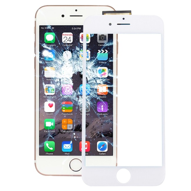 Vitre tactile avec adhésif pour iPhone 6s (Blanc) à 19,75 €