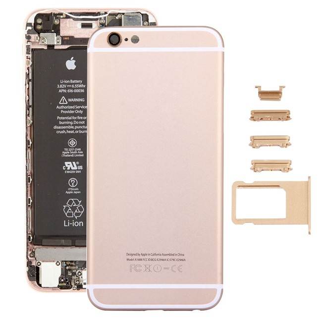 Full Back Housing Cover for iPhone 6s (Gold)(With Logo) at 31,90 €