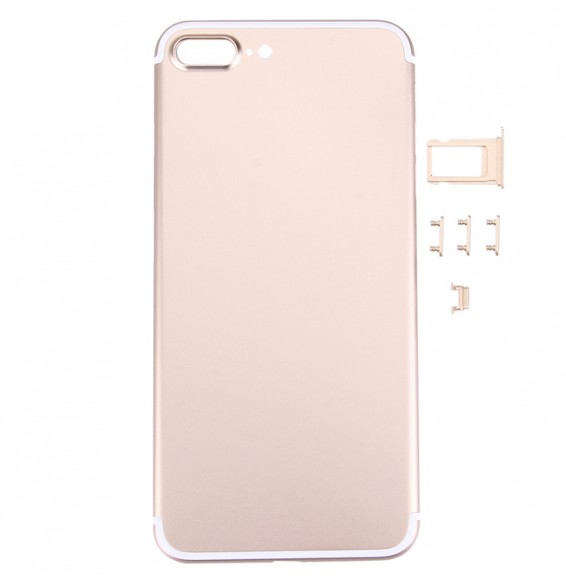 Full Back Housing Cover for iPhone 7 Plus (Gold)(With Logo)