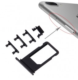 SIM kartenhalter + Knöpfe für iPhone 7 Plus (Schwarz) für 7,90 €
