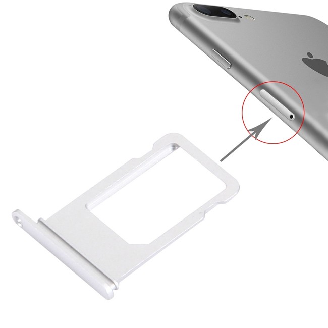 Simkaart houder voor iPhone 7 Plus (Zilver) voor 6,90 €