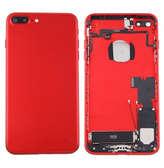 Back Housing Cover Assembly for iPhone 7 Plus (Red)(With Logo)