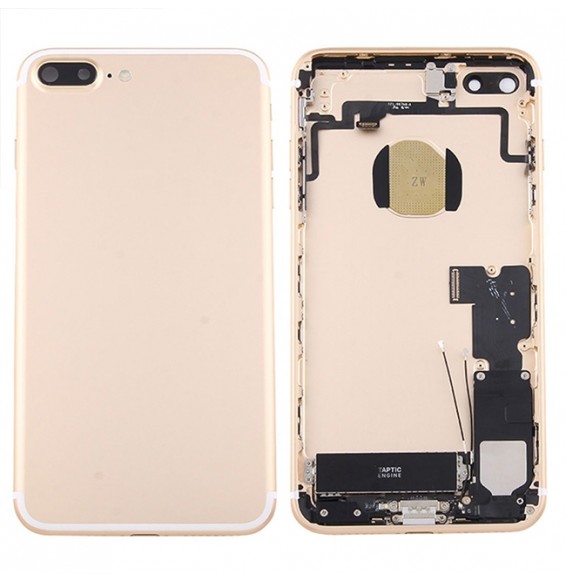 Back Housing Cover Assembly for iPhone 7 Plus (Gold)(With Logo)
