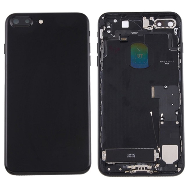 Vormontiert Gehäuse Rückseite Rahmen für iPhone 7 Plus (Jet Black)(Mit Logo) für 58,90 €