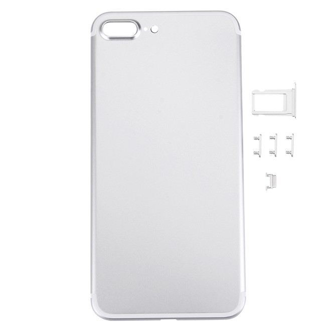 Full Back Housing Cover for iPhone 7 Plus (Silver)(With Logo) at 30,90 €