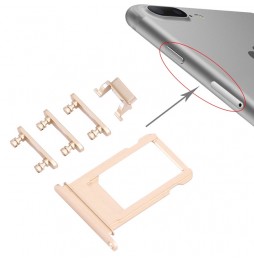 SIM kartenhalter + Knöpfe für iPhone 7 Plus (Gold) für 7,90 €