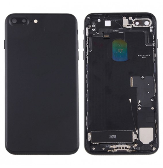 Back Housing Cover for iPhone 7 Plus (Black)(With Logo)