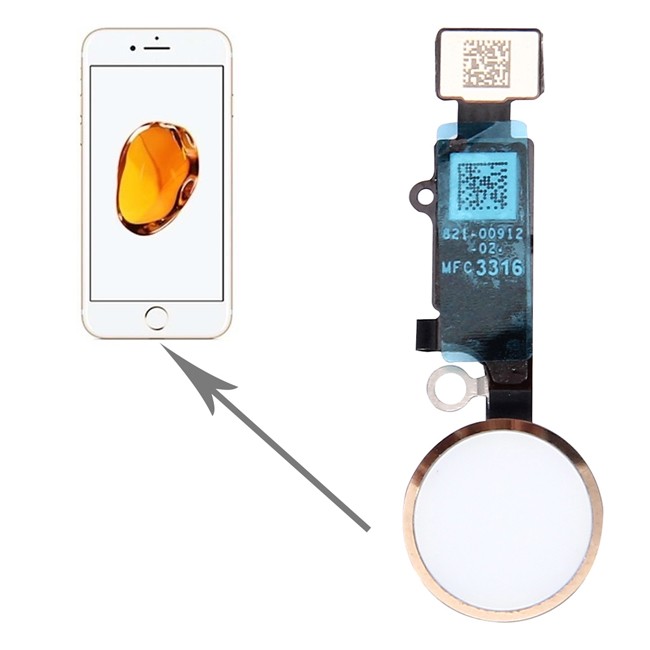 Bouton home pour iPhone 7 Plus (pas de Touch ID)(Gold) à 7,90 €