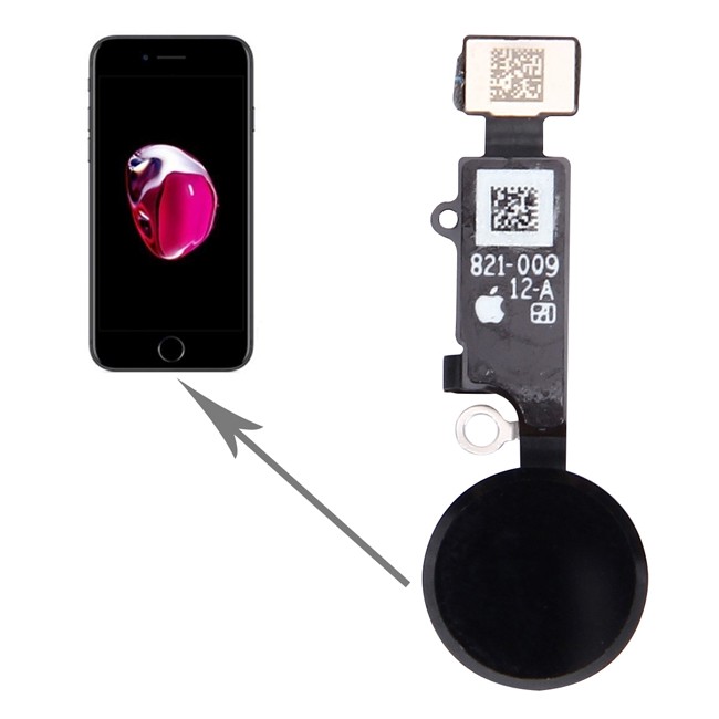 Home knop voor iPhone 7 Plus (geen Touch ID)(Zwart) voor 7,90 €