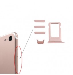 SIM kartenhalter + Knöpfe für iPhone 7 (Rosa gold) für 7,90 €