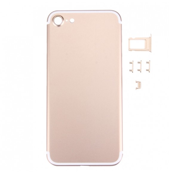 Full Back Housing Cover for iPhone 7 (Gold)(With Logo)