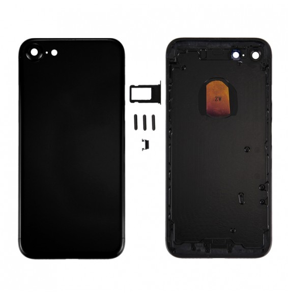 Back Housing Cover for iPhone 7 (Jet Black)(With Logo)