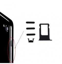 SIM kartenhalter + Knöpfe für iPhone 7 (Schwarz) für 7,90 €