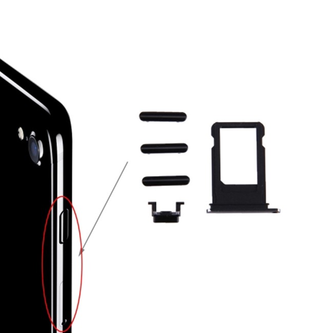 Tiroir carte SIM + boutons pour iPhone 7 (Noir) à 7,90 €