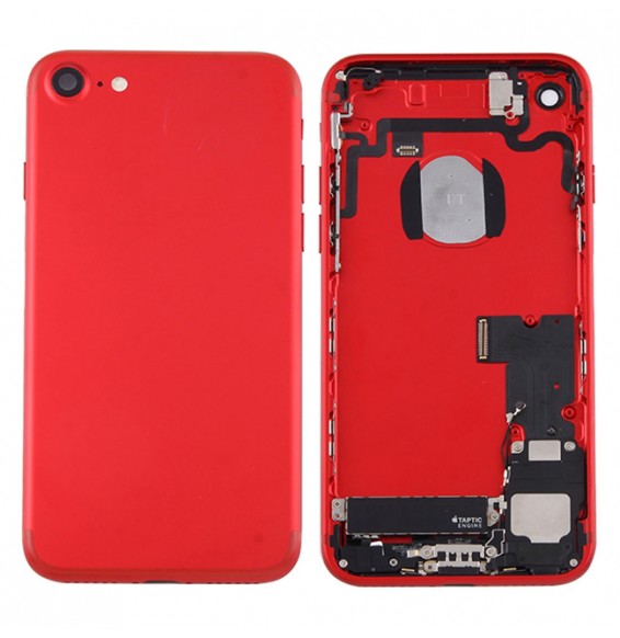 Back Housing Cover Assembly for iPhone 7 (Red)(With Logo)