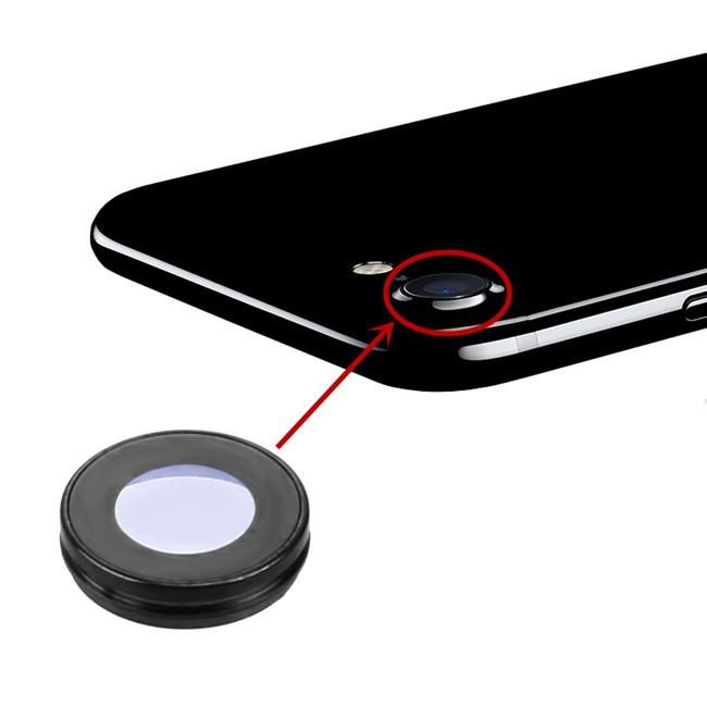 Camera lens glas voor iPhone 7 (Zwart) voor 6,90 €