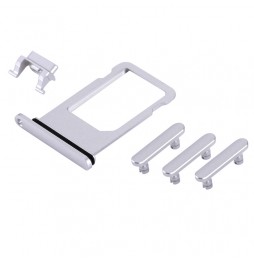 SIM Card Tray + Buttons for iPhone 8 Plus (Silver) at 7,90 €