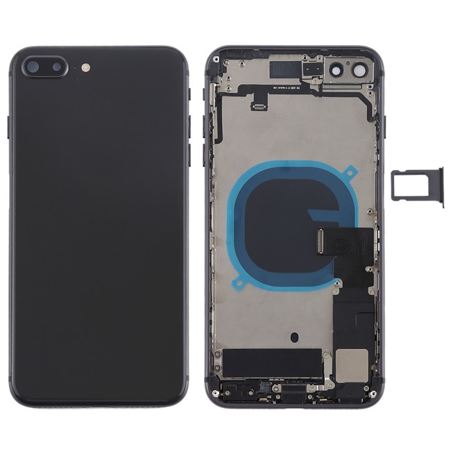 Vormontiert Gehäuse Rückseite Rahmen für iPhone 8 Plus (Schwarz)(Mit Logo) für 77,30 €