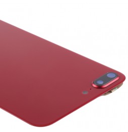 Rückseite Akkudeckel Glas mit Linse und Kleber für iPhone 8 Plus (Rot)(Mit Logo) für 14,90 €