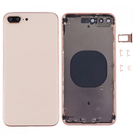 Back Housing Cover for iPhone 8 Plus (Rose Gold)(With Logo)