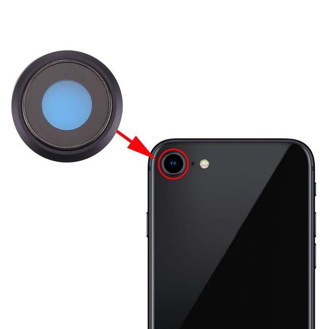 Lentille vitre caméra pour iPhone 8 (Noir) à 6,90 €