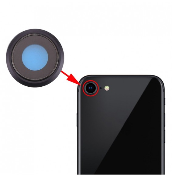 Camera Lens Glass for iPhone 8 (Black)