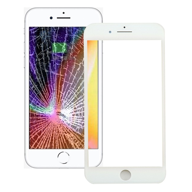 Outer Glass Lens with Adhesive for iPhone 8 (White) at 12,90 €