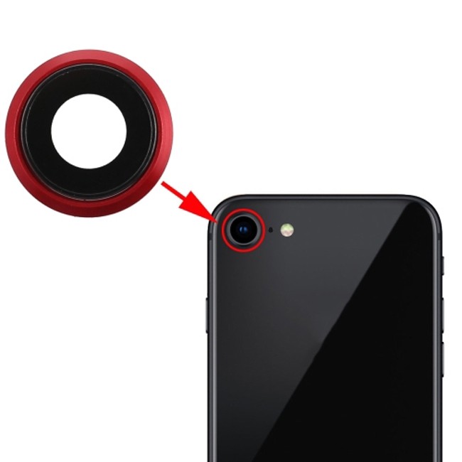 Camera lens glas voor iPhone 8 (Rood) voor 6,90 €