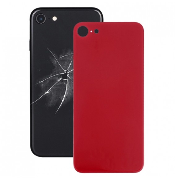 Back Cover Rear Glass with Adhesive for iPhone 8 (Red)(With Logo)