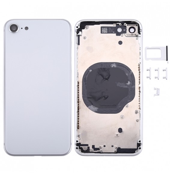 Full Back Housing Cover for iPhone 8 (Silver)(With Logo)