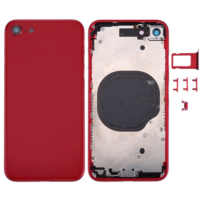 Full Back Housing Cover for iPhone 8 (Red)(With Logo) at 30,75 €