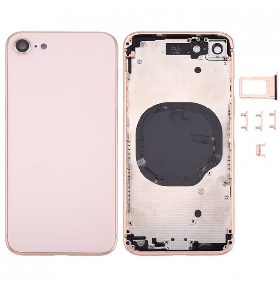 Full Back Housing Cover for iPhone 8 (Rose Gold)(With Logo)