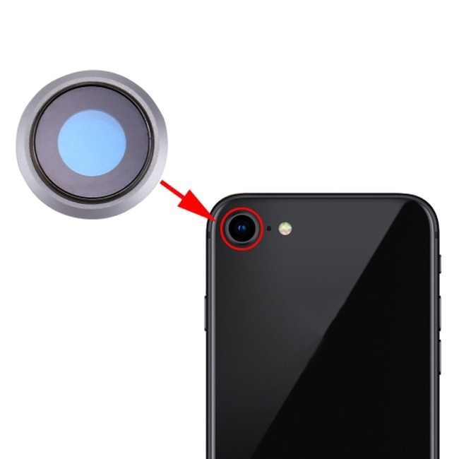 Camera Lens Glass for iPhone 8 (Silver) at 6,90 €