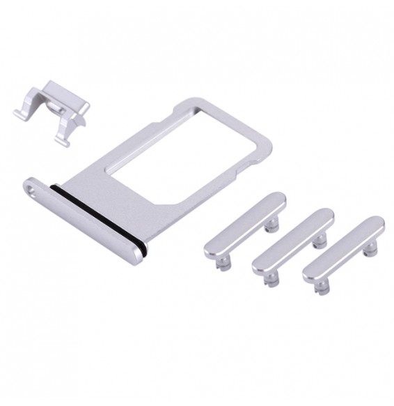SIM Card Tray + Buttons for iPhone 8 (Silver)
