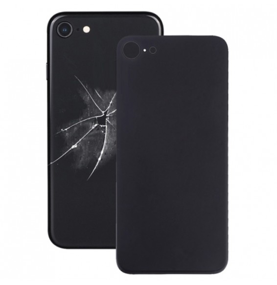 Back Cover Rear Glass with Adhesive for iPhone 8 (Black)(With Logo)