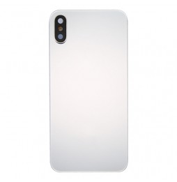 Cache vitre arrière avec lentille et adhésif pour iPhone X (Argent)(Avec Logo) à 22,45 €