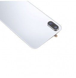 Achterkant glas met camera lens und lijm voor iPhone X (Zilver)(Met Logo) voor 22,45 €