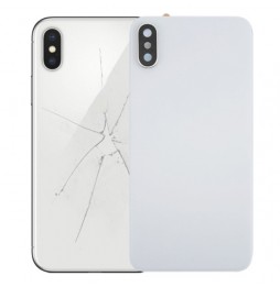 Cache vitre arrière avec lentille et adhésif pour iPhone X (Blanc)(Avec Logo) à 22,45 €