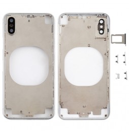 Full Back Housing Cover for iPhone X (Transparent + White)(With Logo) at 49,90 €