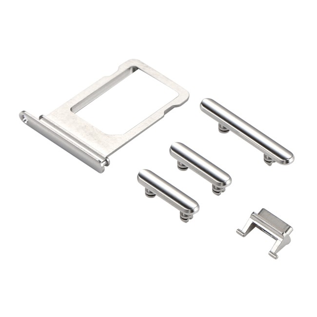 SIM Card Tray + Buttons for iPhone X (Silver) at 6,99 €