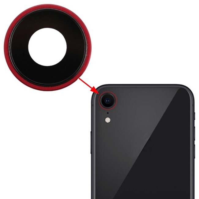 Lentille vitre caméra pour iPhone XR (Rouge) à 6,89 €