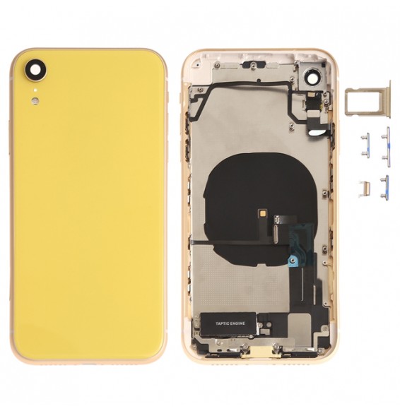 Back Housing Cover Assembly for iPhone XR (Yellow)(With Logo)