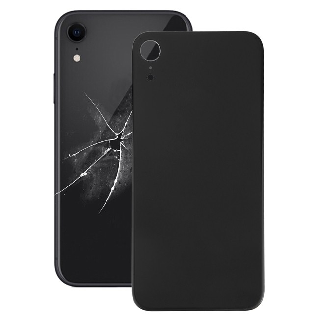 Achterkant glas met lijm voor iPhone XR (Zwart)(Met Logo) voor €13.19
