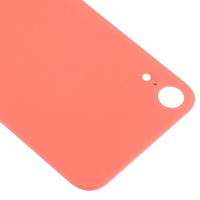 Cache vitre arrière avec adhésif pour iPhone XR (Corail)(Avec Logo)